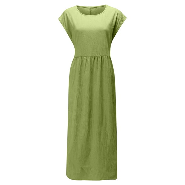 knee length dresses for ladies Fall Thin Black Linen Dresses Long Sleeve Linen Caftans Gown L main image 0