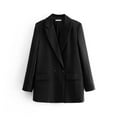 thumbnail image 1 of Pompotops Blazer à Manches Longues pour Femmes, Mode Décontractée Printemps Été, Couleur Unie, Liquidation, 1 of 3