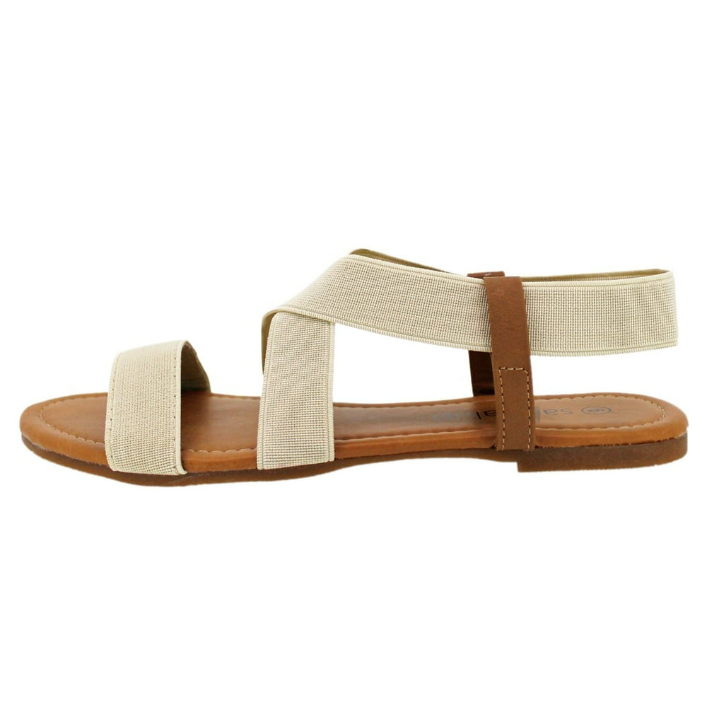 sandalup elastic flat sandals