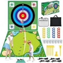 IC ICLOVER Battle Golf Game Chipping Practice Mat, Double-Sided Sticky Golf Hitting Mat, Backyard Chipping Games for Golf Parties and Fun Activities
