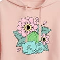 thumbnail image 3 of Pokémon - Bulba Flowers - Juniors Cropped Pullover Hoodie, 3 of 5