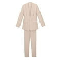 thumbnail image 2 of TBWNWG Girls 2 Piece Outfits Button Front Long Sleeve Blazer and Pants Suit Sets,Size 7-8 Years, 2 of 9