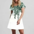 thumbnail image 7 of Levmjia Womens Summer Dress Casual V Neck Floral Short Sleeve Slim Fit Polyester Comfortable Vacation Beach Party Work Multi Colors, 7 of 7