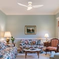 thumbnail image 2 of Smaair 45" 3 Blade Flush Mount Smart Ceiling Fan with LED Light Kit & Remote, 2 of 6