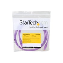 StarTech 6ft CAT6 Ethernet Cable - Purple CAT 6 Gigabit Ethernet Wire - 250Mhz 100W PoE RJ45 UTP Network Patch Cord Snagless with Strain Relief (N6PATCH6PL)