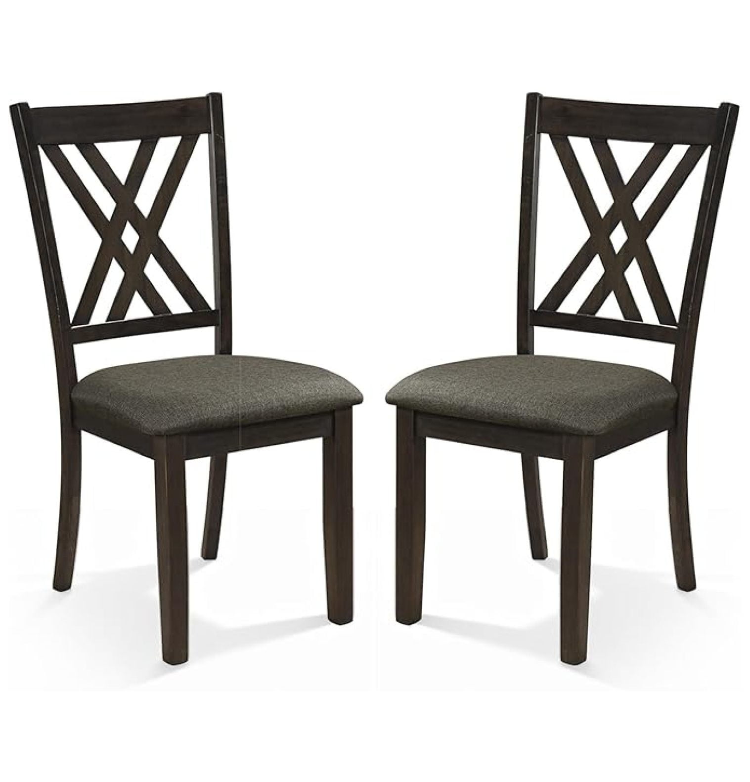 Weston Home Chelsea Low Back Metal and Wood Dining Chair, Set of 2