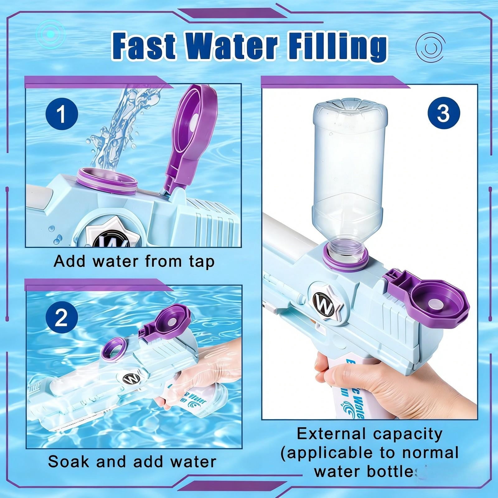 Water Blaster, Outdoor Summer Toy, for Kids, Teens & Adults Ages 5+