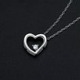 thumbnail image 6 of K-KED Solitaire CZ Heart Shape Pendant Necklace for Women Sterling Silver Chain 18In, 6 of 7