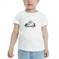 thumbnail image 2 of Cartoon Police Cars Cute Toddler T Shirts for Boys Girls (White, 3T), 2 of 5