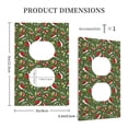 thumbnail image 3 of KLL Christmas Hat sock Pattern Electrical Outlet Covers, 3" x 5" 1 Pack Electric Receptacle Plug Covers for Decorator Receptacle Outlet & Switch-Style S, 3 of 6