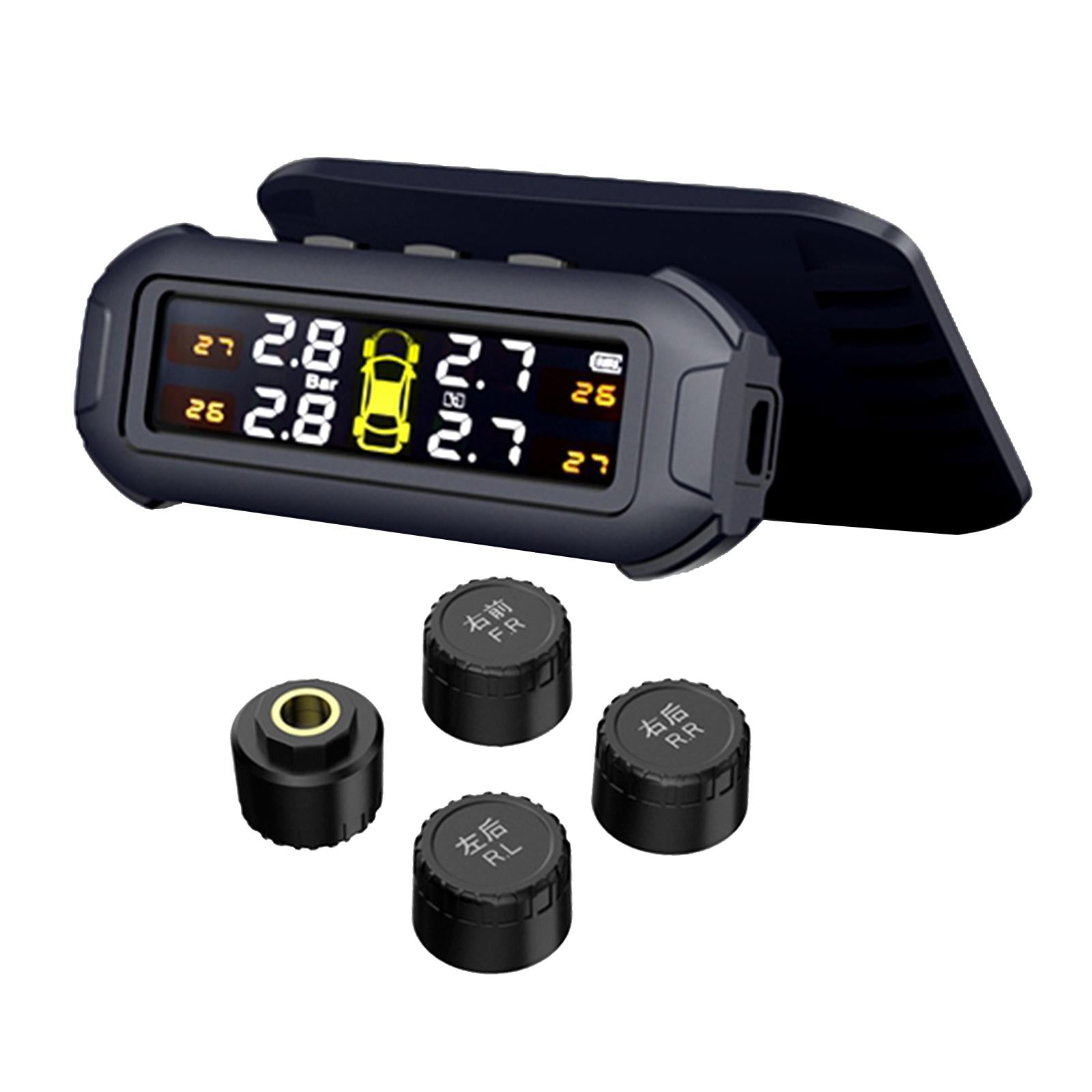 Sistema Control Presión Neumáticos Bluetooth OBEST | 4 Sensores Externos, App Monitoreo | Para Coche Y Moto, Alarmas De Seguridad