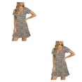 thumbnail image 2 of Vestido con Cuello en V Sonducket Sexy Floral Caqui S, 2 of 6