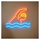 thumbnail image 1 of Letrero Luminoso De Neón Para Natación, Brillo Ajustable, Ideal Para Escuelas De Natación, Clubes, Gimnasios, Spas Y Complejos Deportivos 40cm, 1 of 3