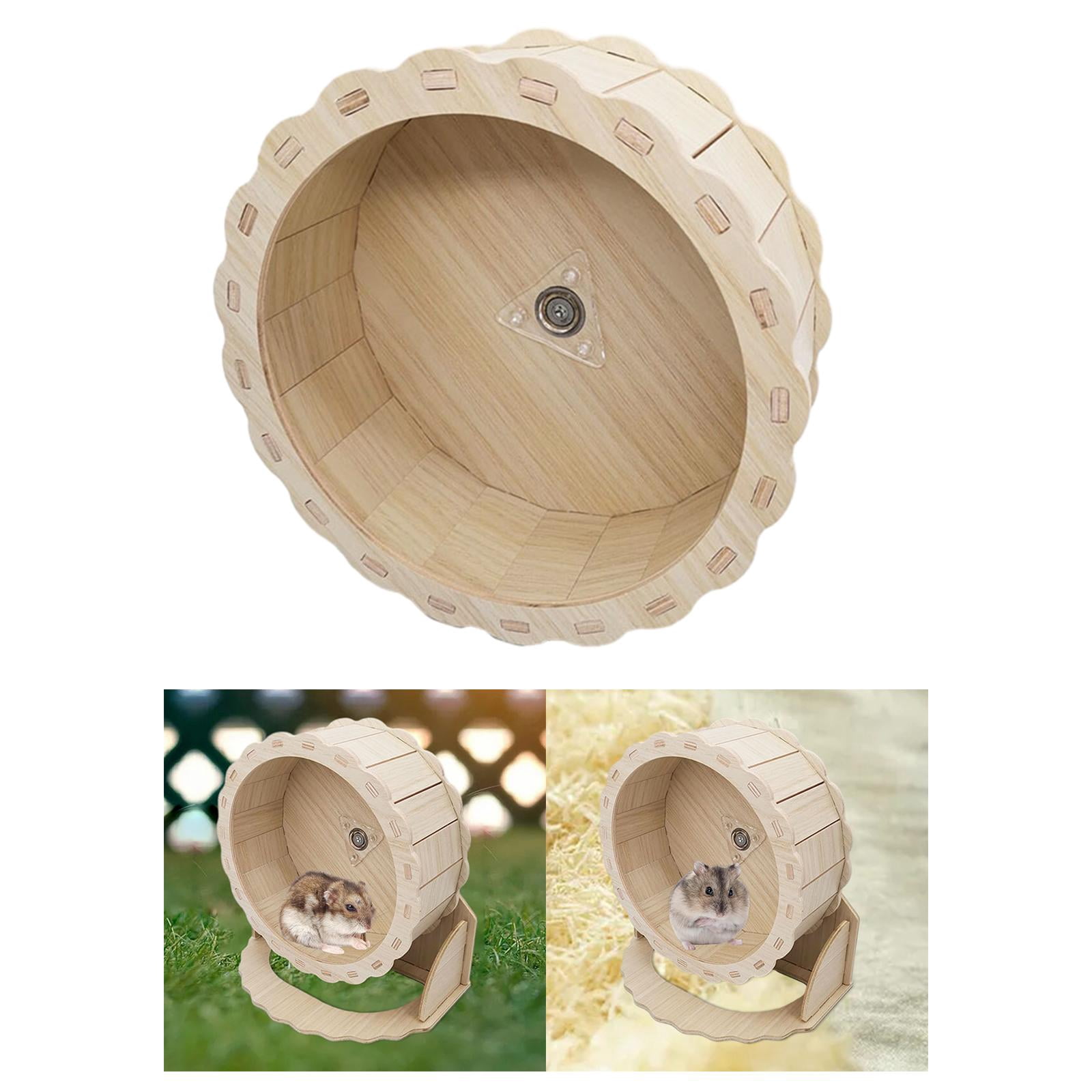 Bvdfgk Hamster Wooden Balance Bike Fitness Toy Exercise Wheels Silent Roller Silent for 19cmx7.5cm