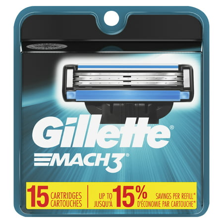 Gillette Mach3 Men's Razor Blades, 15 Blade (Best Price Mach 3 Razor Blades)