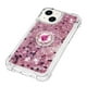 thumbnail image 4 of Funda para iPhone 15 con Brillo Líquido Flotante, Purpurina, Parachoques y Anillo Giratorio Soporte, 4 of 5