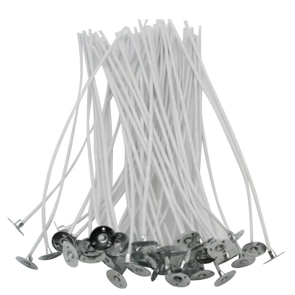 50PCS Candle Wicks Pre Waxed Wicks Candle Making Kit Cotton