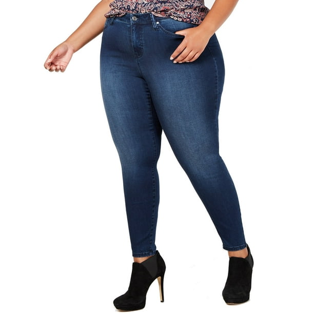 Womens Jeans Plus Skinny Curvy Stretch 14W - Walmart.com - Walmart.com