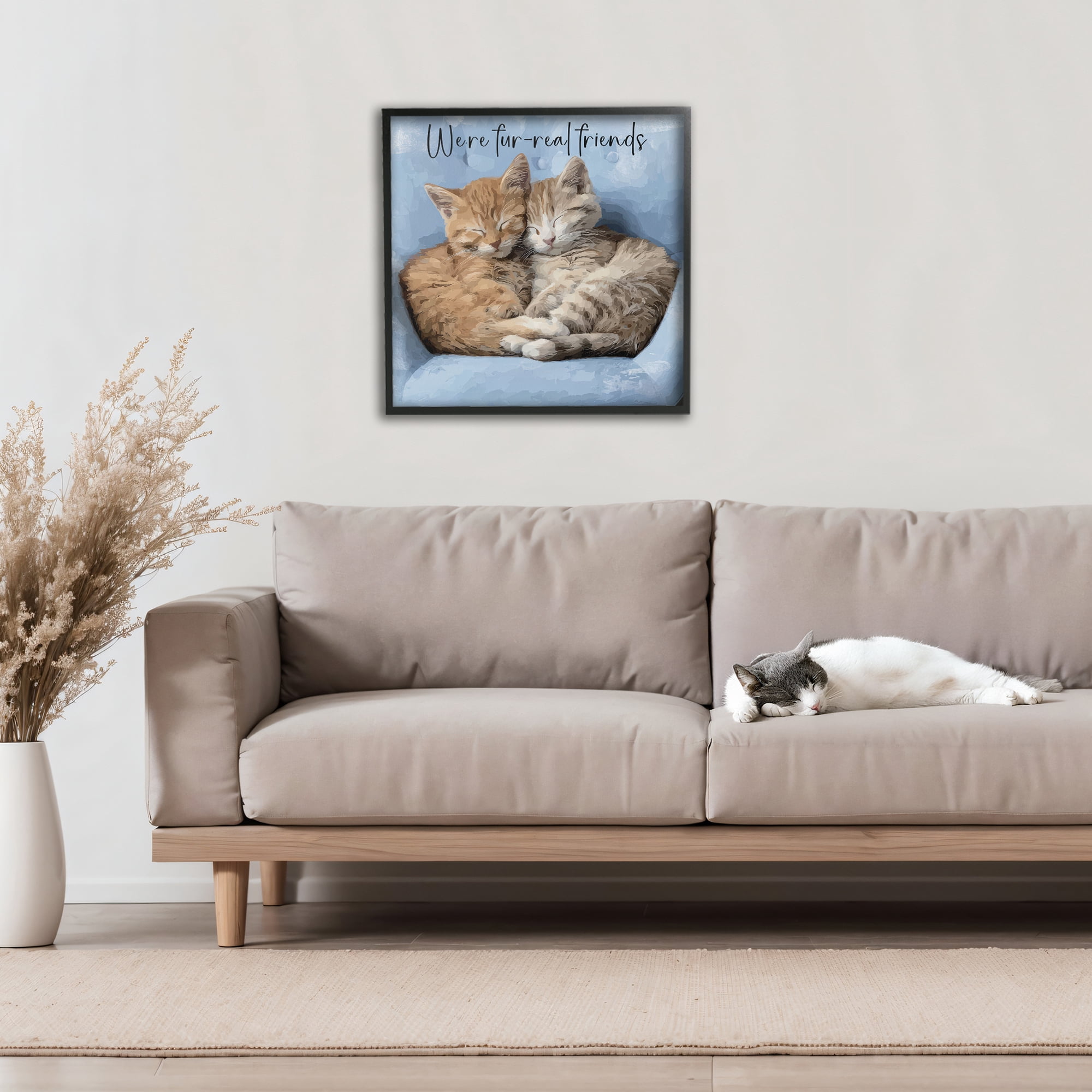 Stupell Industries We're Fur-Real Friends Black Framed Giclee Art, design by Kim Curinga