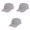 Grey, variant on 3 Pack Cotton Dad Hats Classic Low Profile Adjustable Caps (Black)