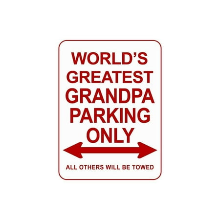 Novelty Parking Signs, Decorative Parking Signs for Dad and Grandpa, 12 x 9 Novelty Metal Signs, Reserved Parking for the World's Best Grandpa Sign, Parking Metal Signs for Garage or Man (Best Man Made Diamond Company)
