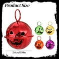 thumbnail image 3 of WMGHA Halloween Pumpkin Jingle Bells Ornaments, 2.4CM Ghost Festival Metal Orange Will Pumpkin Spoof Hanging Prop for Halloween Party Garden Tree Decoration,Multicolor, 3 of 9