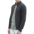 thumbnail image 2 of Lars Amadeus Men's Stand Collar Long Sleeves Single Breasted Cardigan, 2 of 7