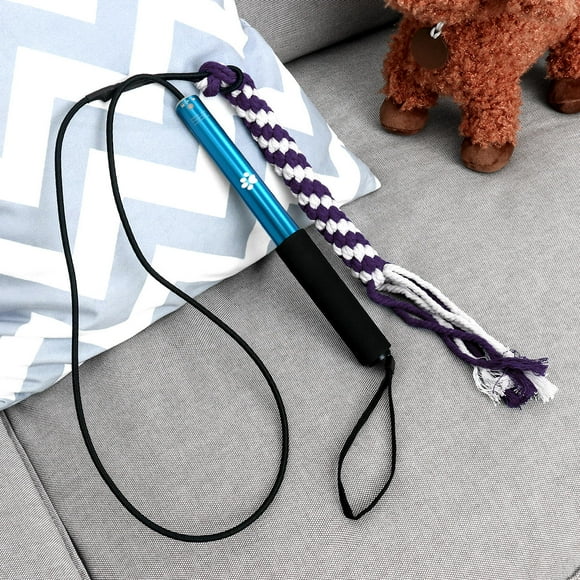TEHAUX Dog Flirt Pole Toy Interactive Design 1 Set 68cm 26.7in Extendable Rod Blue Aluminium Alloy For Dogs