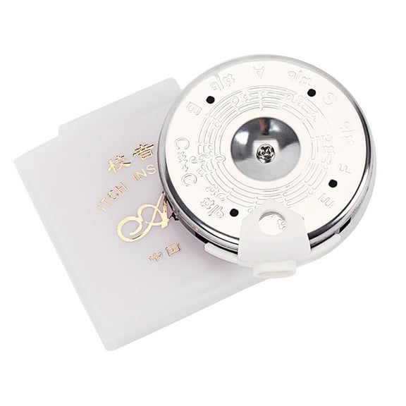 PBPBOX 13 Tone Guitar Tuner Silver for Violin with White Durable Case