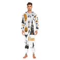 thumbnail image 2 of IAUYY Unisex Adult Onesie Pajamas Ultra-Soft Crystal-Soft Fabric, Halloween Adult Onesie Pajamas Adults,With a Zipper Plus Size Onesie Pajamas, Flying Crows, 2 of 7