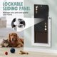 thumbnail image 5 of Puerta para perros PETCOMING de aleación de aluminio con 3 solapas para perros grandes, 5 of 7