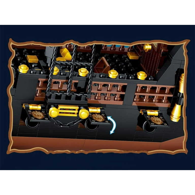 621pcs Building Block Set, Pirate Ship, Black Pearl Boat, Navy