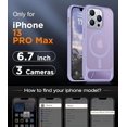 thumbnail image 2 of Funda con Soporte Magnético invisible, Delgada Mate, para iPhone 13 Pro Max, Lavanda Púrpura, 2 of 7