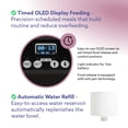 thumbnail image 3 of Feeding Friend® Automatic Dog & Cat Food Feeder with Water Dispenser – Smart Pet Feeder with Portion Control, OLED Display, Anti Jam Design, Battery Operated Dispenser for Medium Pets 15-30 - Black, 3 of 7