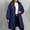 Navy, variant on Plus Size Women's Quilted Long Hooded Coat Zip Up Elastic Cuff Loose Winter Jacket With Pockets Wine 2XL