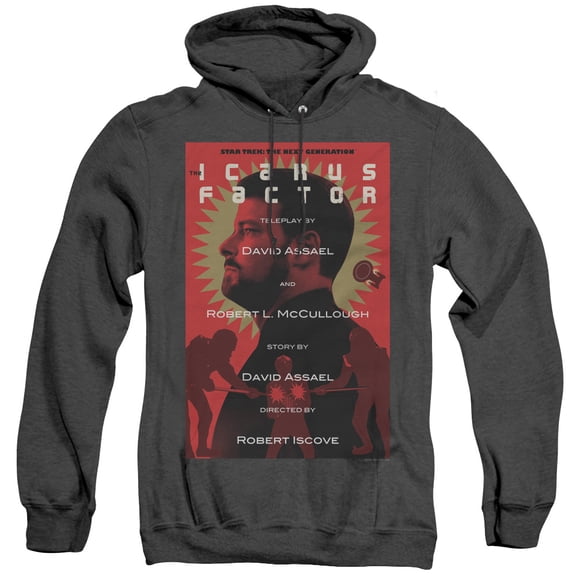 Star Trek Tng Season 2 Episode 14 Adult Heather Hoodie Sweatshirt Black