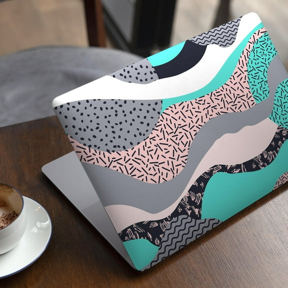 DesignSkinz Retro Summer Mint and Coral Full-Body Skin Decal Wrap Cover for MacBook 12" Retina (A1534)