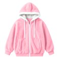 thumbnail image 4 of Mitankcoo Sherpa Hooded Jacket for Girls Warm Fleece Zip Up Long Sleeve Hoodie Fall Winter Coat Outerwear, 4 of 6