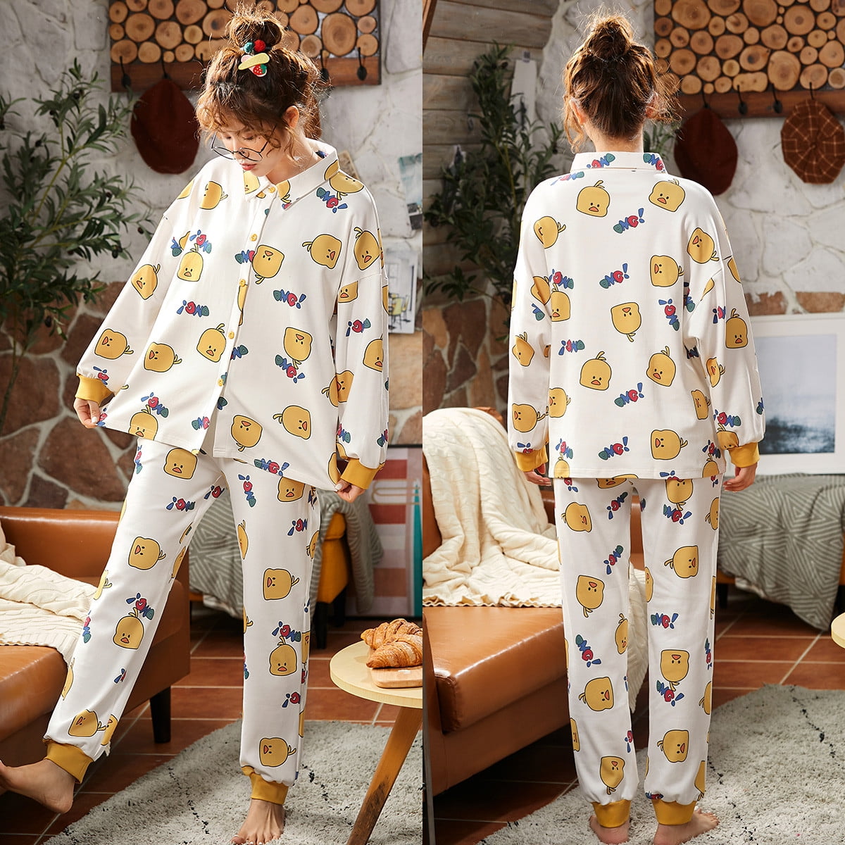 womens button up pajama sets