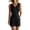 Black, variant on Womens Rompers for Summer V Neck Button down Dressy Sleeveless Jumpsuits Casual Tie Waist Shorts with Pockets
