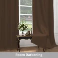 thumbnail image 6 of Lfeey Brown Room Darkening Curtains 42x63 Inch, Blackout Curtains for Bedroom Living Room, 2 Panels, 6 of 7