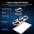 thumbnail image 3 of CASEFIV for Samsung Galaxy S26 Plus Camera Lens Protector Tempered Glass Camera Cover,9H Hardness Aluminum Metal Lens Film,Anti-Scratch Strong Stickiness Case Friendly,1 Pack Gold, 3 of 8
