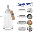 thumbnail image 2 of Jarmazing Products Quart-Size Mason Jar Soap Dispenser - Stainless Steel - With 32 Ounce Clear Mason Jar, 2 of 3