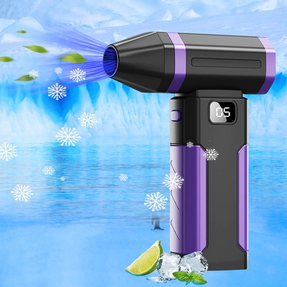 Mini Turbo Snow Blower for Car,Super Power Electric Air Duster,Cordless Air Blower with Led Light,Replace Canned Air,Compact Dust Blower for Computer, Keyboard, House, Outdoor and Car（Purple)