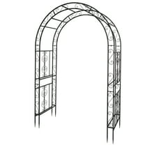 EasingRoom 7Ft Metal Garden Arch Garden Arbor for Climbing Plant Outdoor Wedding Party