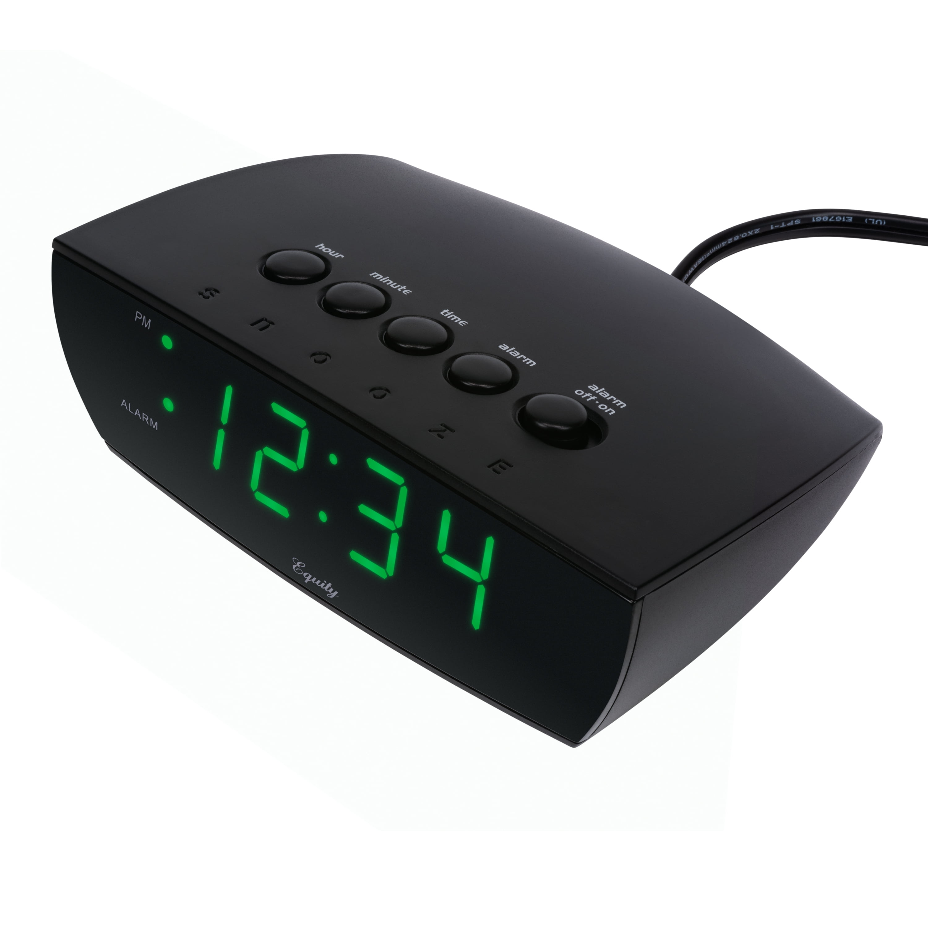 Equity Digital 0.9" Green LED Deep Sleep Alarm Clock, 75902