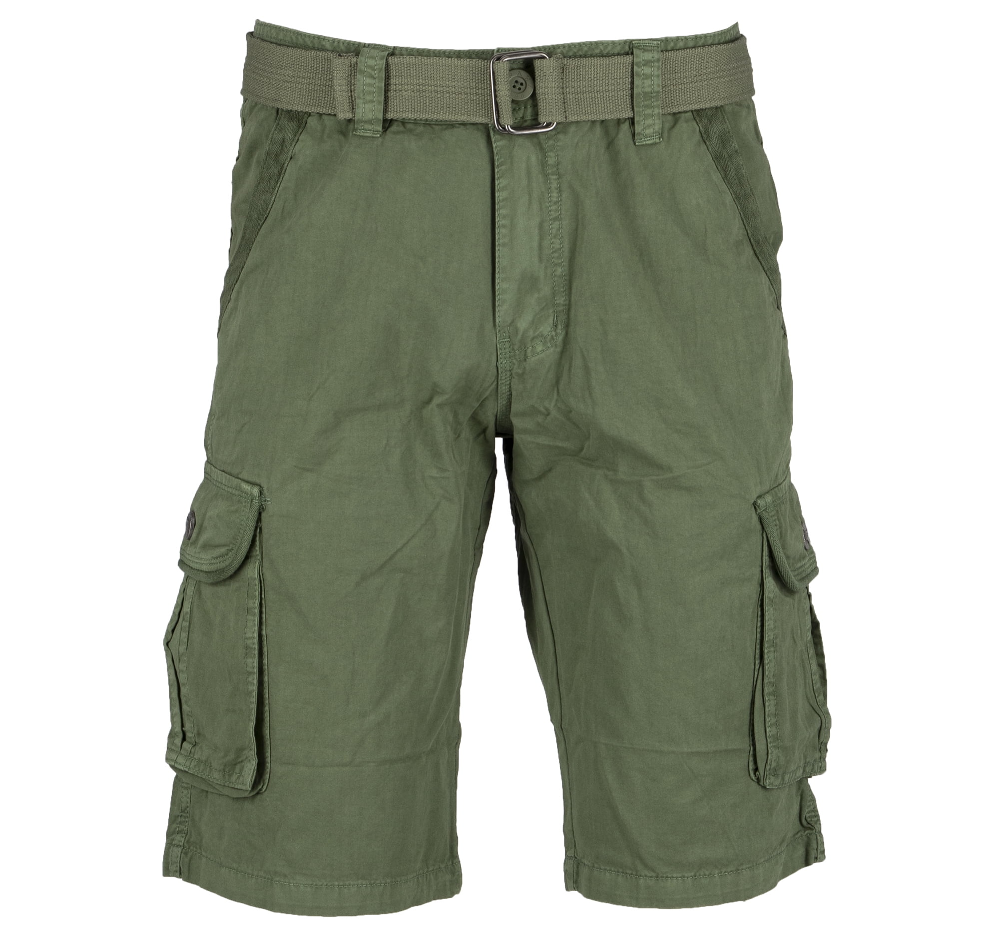 RAW X Mens Belted Cargo Shorts Relaxed 