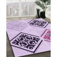 thumbnail image 2 of Ahgly Company Indoor Rectangle Patterned Orchid Purple Area Rugs, 7' x 10', 2 of 6
