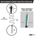 thumbnail image 3 of Iron Forge Cable Flat Plug 16 Gauge Power Cord Replacement - 6ft,15 Amp Black Heavy Duty, 16/3 SJT 3 Prong Cable for Appliances & Power Tools, 3 of 8