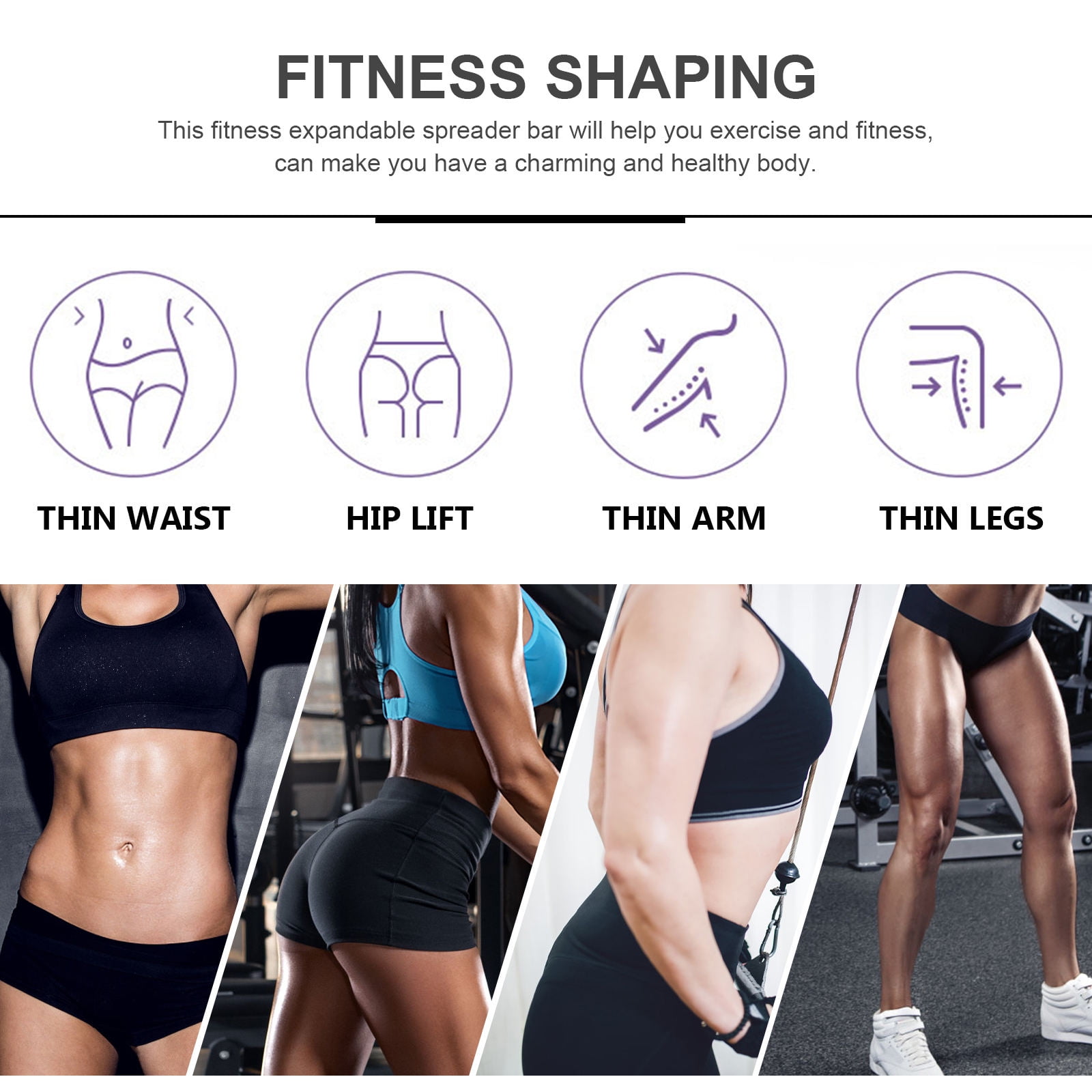 TABLZONE Pilates Resistance Band Set with Fitness Bar for Strength Training, Muscle Building, Sports Workout and Exercise